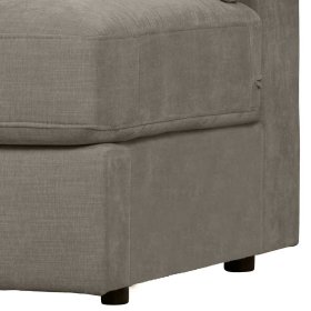 Sofa Element mit Armlehne links Fredoco in Grau Rücken echt bezogen – Ansicht 10