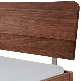 Nussbaum massiv Doppelbett Basilica in modernem Design mit Gestell aus Metall – Ansicht 4