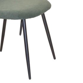 Retrostil Esstisch Stühle Tutan in Oliv Grün mit Gestell aus Metall (4er Set) – Ansicht 5
