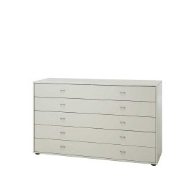 Schubladen Sideboard Laola in Weiß lackiert 140 cm – Ansicht 1