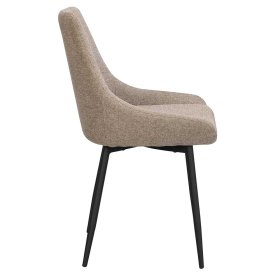 Esszimmer Polsterstühle Eckpoint in Beige Webstoff modern (2er Set) – Ansicht 3