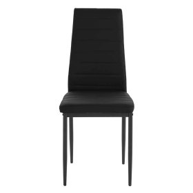 Moderne Esszimmerstühle Ciano aus Kunstleder und Metall in Schwarz (Set) – Ansicht 2