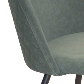 Retrostil Esstisch Stühle Tutan in Oliv Grün mit Gestell aus Metall (4er Set) – Ansicht 4