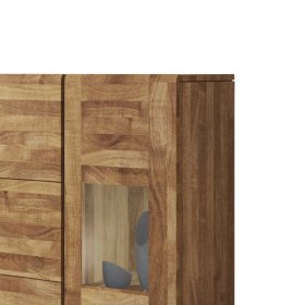 Landhaus Sideboard Sascora aus Wildeiche Massivholz Glas 120 cm – Ansicht 3