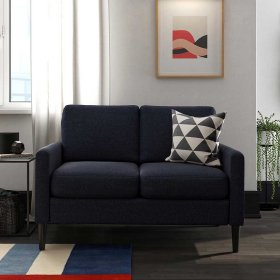 Dunkelblaues Sofa Helinde mit zwei Sitzplätzen 162 cm breit – Ansicht 3