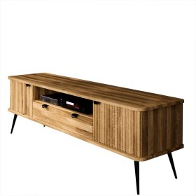 TV Unterschrank Clantica aus Wildeiche Massivholz 180 cm breit – Ansicht 1