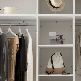 Drehtürenkleiderschrank Dymco in Holzoptik Pinie weiß und Wildeichefarben – Ansicht 8