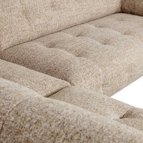 Sofaecke Streeter in Beigegrau mit Fußgestell aus Metall – Ansicht 8