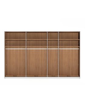 Schlafzimmerschrank Vericia in modernem Design mit Metallgriffen – Ansicht 3