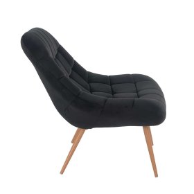 Samt Polstersessel Paryra in Schwarz im Retro Design – Ansicht 4