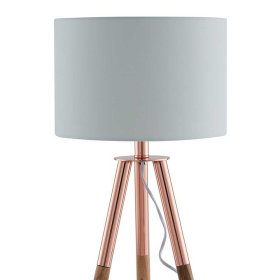 Tischlampe Tascan in Weiß und Kupferfarben 54 cm hoch – Ansicht 3