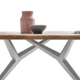 Esszimmertisch Howard aus Mangobaum Massivholz und Eisen modern – Ansicht 4