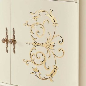 Barock Flurkommode Lotresca in Cremeweiß und Goldfarben verziert 2-türig – Ansicht 4