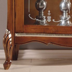 Italienisches Highboard Savolina in Nussbaumfarben 120 cm hoch – Ansicht 2