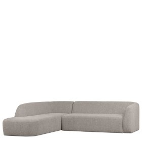 Offwhite Chenille Ecksofa Peggy 274 cm breit und 225 cm tief – Ansicht 2