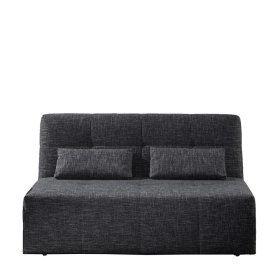 2er Schlafsofa Fiorenca in Schwarzgrau mit Faltmechanik – Ansicht 1