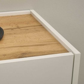 Anbauwand mit Homeoffice Rascian in Weiß und Wildeichefarben (fünfteilig) – Ansicht 11