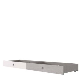Jugendzimmer Bett Lasewood in Weiß und Beton Lichtgrau – Ansicht 8