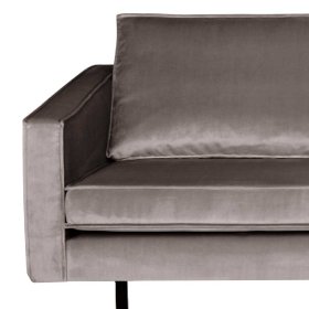 2er Sofa Majero in Taupe mit Samtbezug – Ansicht 3