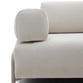 Beige Wohnzimmercouch Vivo aus Chenillegewebe mit Armlehnen – Ansicht 6