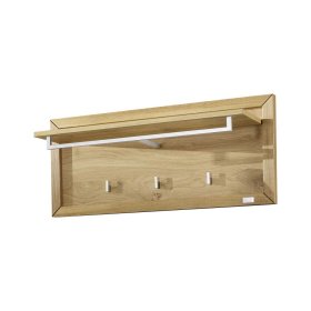 Wandgarderobe Emrada aus Wildeiche Massivholz mit Hutablage – Ansicht 2