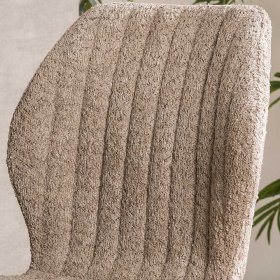 Moderne Polsterstühle Glowaz in Beige und Schwarz mit Boucle Bezug (4er Set) – Ansicht 4