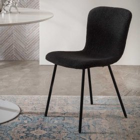 Schalenstuhl Set Aurora mit Gestell aus Metall in Schwarz (4er Set) – Ansicht 2