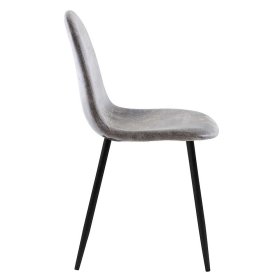 Polsterstühle Verdes in Hellgrau und Schwarz im Skandi Design (2er Set) – Ansicht 3