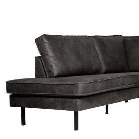 Eckgarnitur Lonzavez in Schwarz Kunstleder modern – Ansicht 5