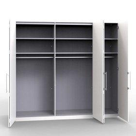 Breiter Schlafzimmerkleiderschrank Lolyana mit Spiegeltüren modern – Ansicht 6