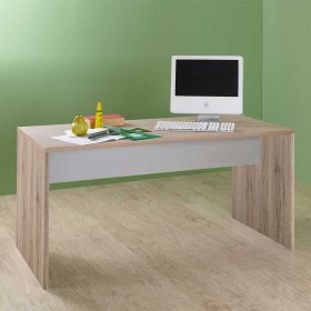 Bürotisch Nokadura in Eiche San Remo und Weiß 140 cm breit – Ansicht 2