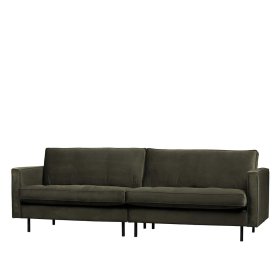 Wohnzimmer Sofa Verella in Dunkelgrün Samt 275 cm breit – Ansicht 1