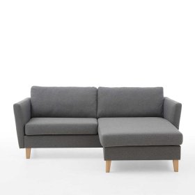 Skandi Design Wohnzimmer Couch Tubrina in Grau aus Webstoff – Ansicht 3