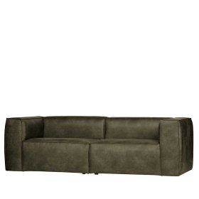Recyclingleder Sofa Piranav in Oliv Grün modern – Ansicht 2