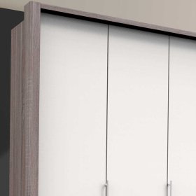 Großraum Kleiderschrank Rarian in Weiß und Eiche Trüffelfarben – Ansicht 5