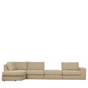 Sofa Element mit Armlehne rechts Pilamonia in Beige aus Webstoff – Ansicht 12