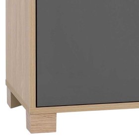 Modernes Sideboard Ron in Dunkelgrau und Eiche hell – Ansicht 9