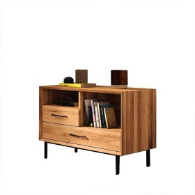 Skandi Design Dielenkommode Yalley aus Wildeiche Massivholz mit Metallgestell – Ansicht 1