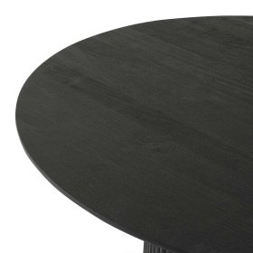 Tisch Massivholz Reya in Schwarz mit runder Tischplatte – Ansicht 4
