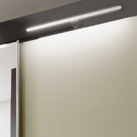 Schwebetüren Kleiderschrank Zoika in Creme Weiß und Braun mit Spiegeltür – Ansicht 6
