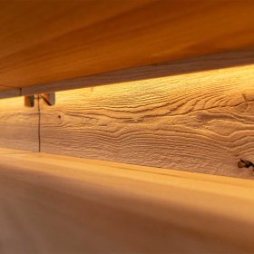 TV Board Tenna mit LED Beleuchtung und Hirnholz Applikation – Ansicht 9