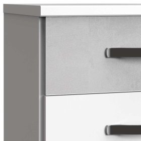 Moderne Nachtkonsole Punjab mit drei Schubladen 58 cm hoch – Ansicht 3