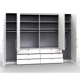 Komfortabler Schlafzimmerschrank Grinzia mit Falttüren Made in Germany – Ansicht 6