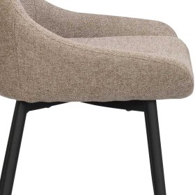 Esszimmer Polsterstühle Eckpoint in Beige Webstoff modern (2er Set) – Ansicht 7