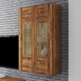 Hängevitrine Sascora aus Wildeiche Massivholz 80 cm breit – Ansicht 2