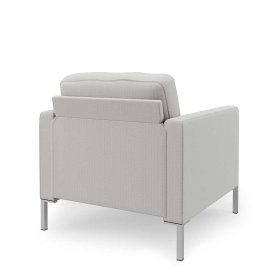 Moderner Einzelsessel Ivalin in Cremeweiß mit 46 cm Sitzhöhe – Ansicht 5