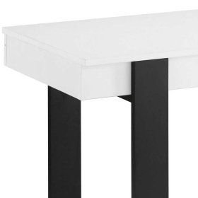 Designschreibtisch Camiri in Weiß & Schwarz mit Bügelgestell – Ansicht 3