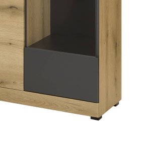 Highboard Vitrine Badehma in modernem Design mit zwei Glasböden – Ansicht 4