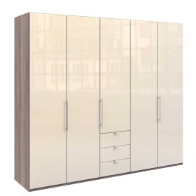 Schlafzimmerschrank Liz 3 türig mit Schubladen modern – Ansicht 1