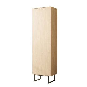 Flurschrank Carno in Eiche Stone 200 cm hoch – Ansicht 1